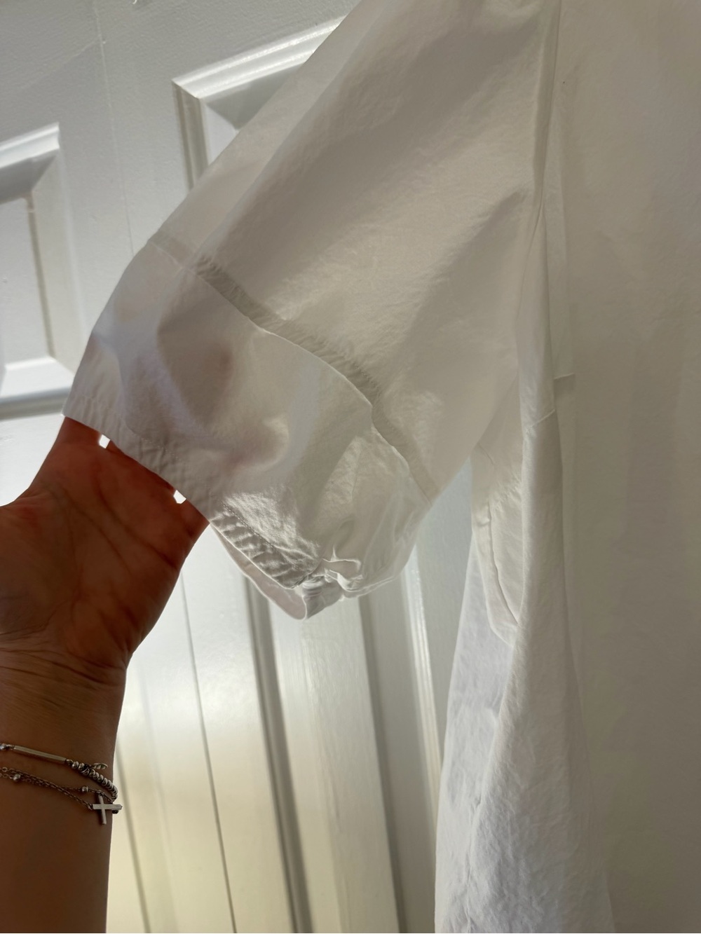 crown & ivy White Cotton Button-Down Popover Shirt, 4X - Picture 3 of 5